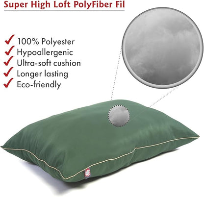 Majestic Pet Rectangle Large Dog Bed Washable – Non Slip Comfy Pet Bed – Dog Crate Bed Super Value Pillow Dog Bed – Dog Kennel Bed for Sleeping 46 x 35 Inch