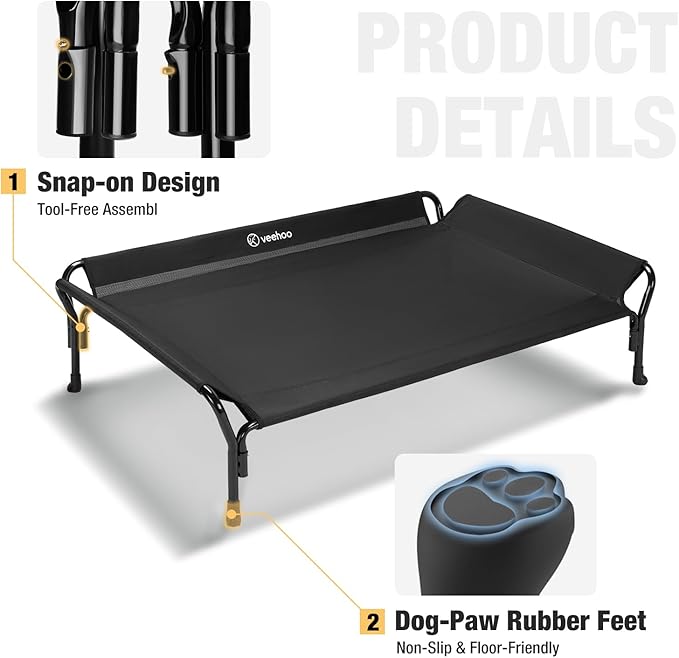 Veehoo Cooling Raised Dog Bed