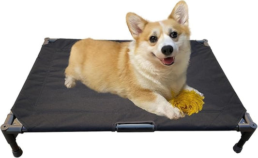 Love&go Elevated Dog Bed with Metal Frame (Medium-29.9x19.5x5.5 inch,