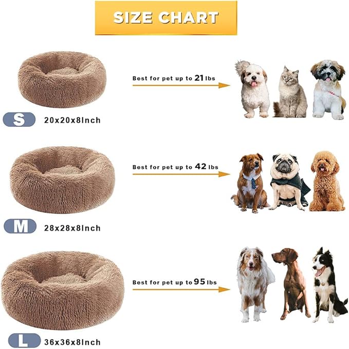 Dog Bed Calming Dog Beds for Small Medium Large Dogs Bed(27")