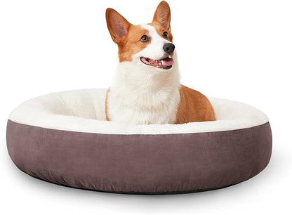 Love's cabin Donut Pet Bed 25in, Burlwood,