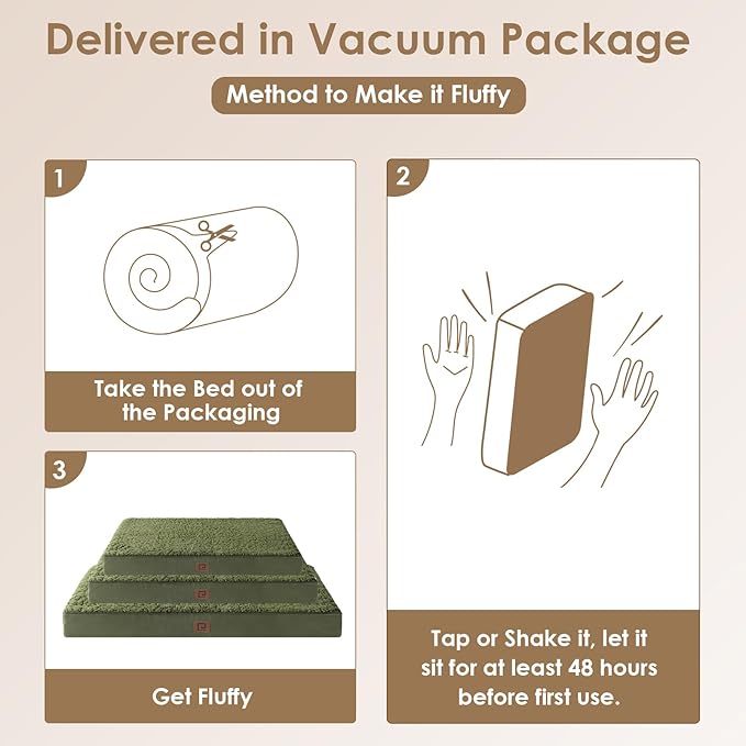 EHEYCIGA Orthopedic XL Dog Beds for Extra Large Dogs with Removable Washable Cover for Crate 41x27