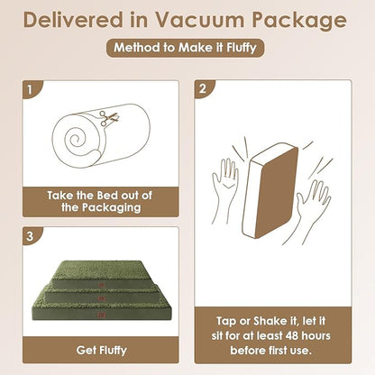 EHEYCIGA Orthopedic XL Dog Beds for Extra Large Dogs with Removable Washable Cover for Crate 41x27