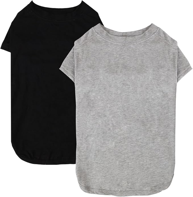 Dog Shirts 2pcs Blank Shirts Soft for Small Medium Large Dogs and Cat Soft and Breathable Apparel Shirts