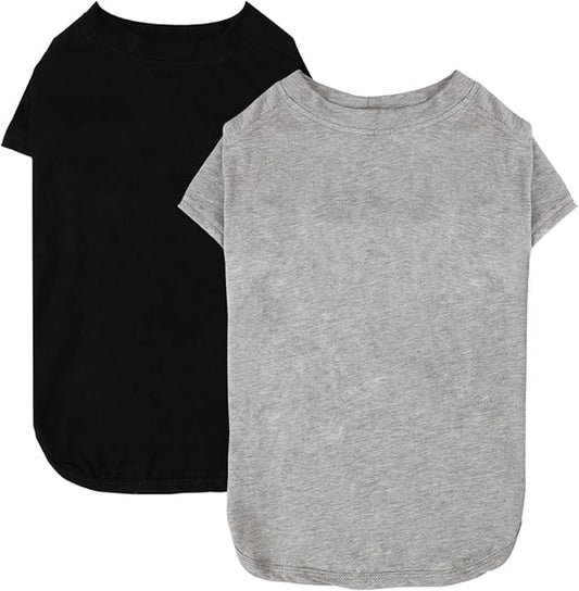 Dog Shirts 2pcs Blank Shirts Soft for Small Medium Large Dogs and Cat Soft and Breathable Apparel Shirts