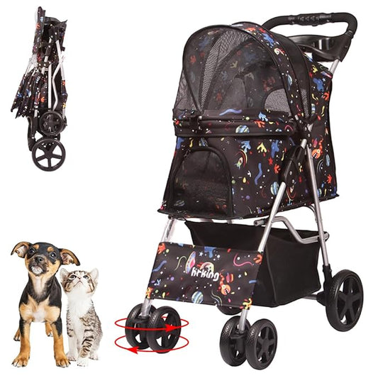 Pet Stroller 4 Wheel,