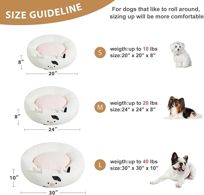 BFPETHOME Medium Dog Bed Washable