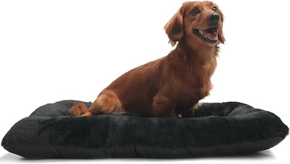 30 Inch Dog Crate Bed for Kennel or Cage Washable,Soft Cozy Dog Crate Pad 30x19 for Medium Dogs with Anti Slip Pet Sleeping Mattress up to 30 lbs,Black