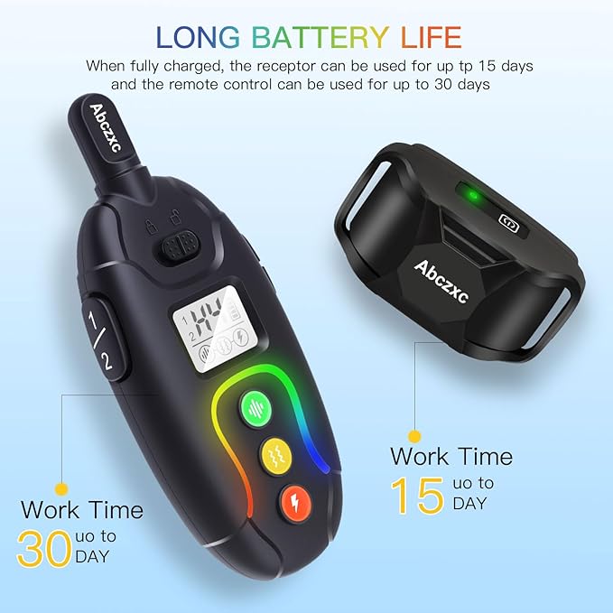 Dog Training Collar with Remote 1200ft Control Range 5-120 lbs IP67 Waterproof (1-8) Shock (1-16) Vibration (1-99) Modes