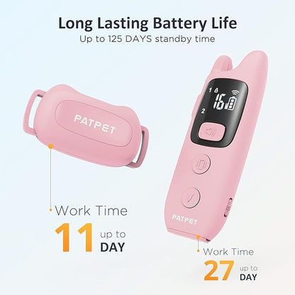 PATPET Dog Training Collar with Remote 2 Dogs 16 Levels