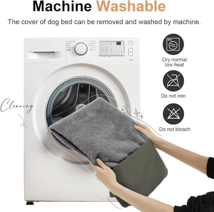 Large Dog Bed Orthopedic Washable: Jumbo Dog Bed Bolster Extra Large Dogs Egg Crate Foam Sofa Couch Waterproof Removable Cover