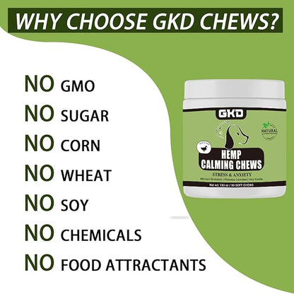 Hemp Calming Chews for Dogs 100% Golden 90 Chews