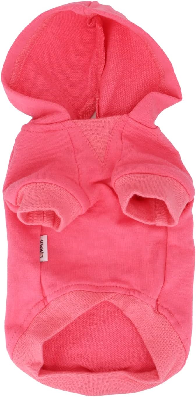 LOPHIPETS Lightweight Cotton Hoodie for Small Dogs – Hooded Sweatshirt for Chihuahuas Puppy and Toy Breeds-Pink/L