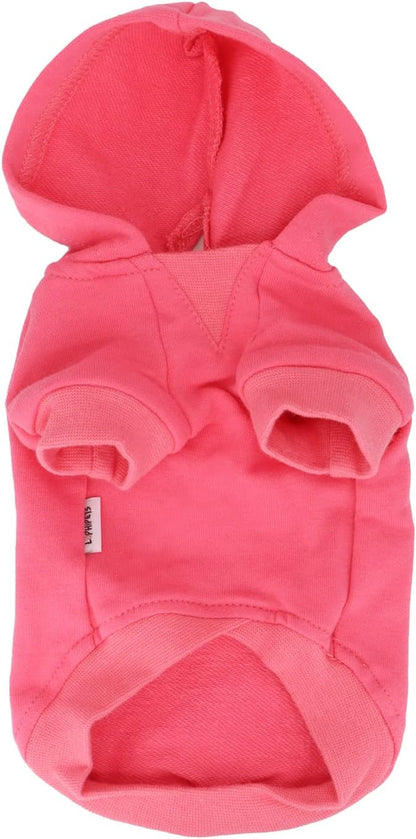 LOPHIPETS Lightweight Cotton Hoodie for Small Dogs – Hooded Sweatshirt for Chihuahuas Puppy and Toy Breeds-Pink/XL