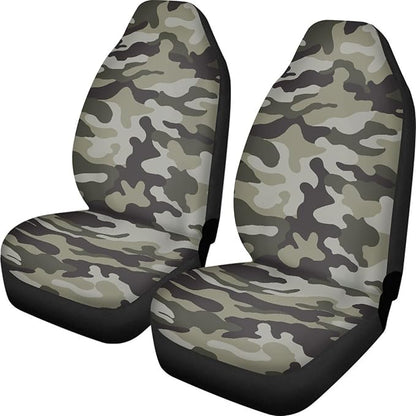 Green Camo Print Car Seat Cover Front Seats for Men