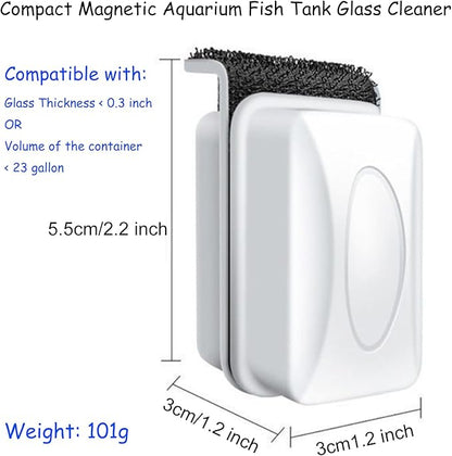 Strong Magnetic Glass Cleaner Brush, Magnetic Aquarium Fish Tank Cleaner,Aquarium Fish Tank Algae Magnet Cleaning Tool