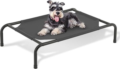 MoNiBloom Elevated Dog Bed Cooling Raised Ped Bed Portable Dog Cot for Camping or Beach 35 Inches