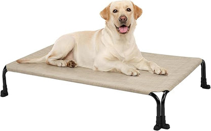 Veehoo Elevated Dog Bed 41" x 27", Beige