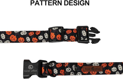 Lionet Paws Black Dogs Collar Halloween 8-12 inches