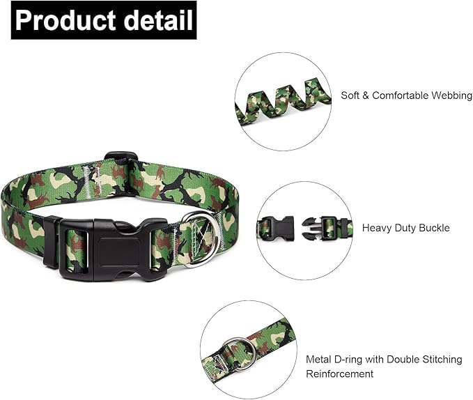Adjustable Dog Collar with Patterns