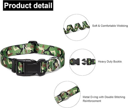 Adjustable Dog Collar with Patterns