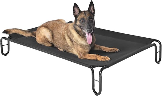 pettycare Elevated Outdoor Dog Bed 65 lbs,Black