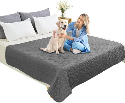 Ameritex Pet Bed Cover Dog Bed Blanket for Sofa and Furniture Waterproof New Pattern Design (52x82 Inch, Dark Grey)