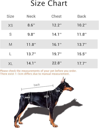 Anti Licking Elastic Pet Onesie Clothes, Wound Protection Pet Pajamas PJS Dog Jumpsuit for Small Medium Dogs Female Male, XS