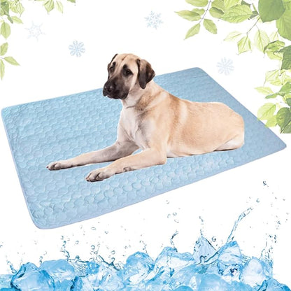 Dog Cooling Mat Washable Blue,39x59in)
