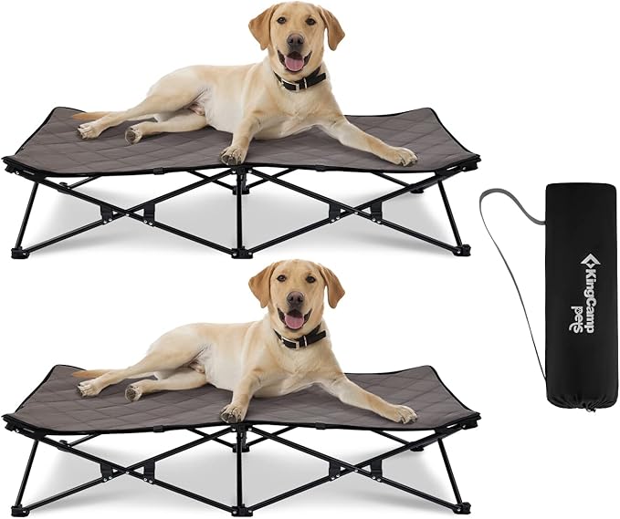 KingCamp Foldable Raised Dog Bed 27.6 in 12.2 in 5.7 in 110 lbs