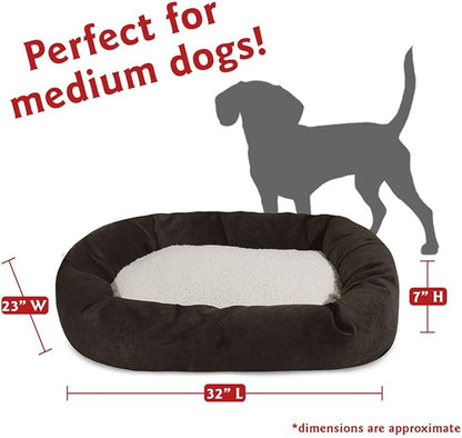 32 inch Storm Villa Collection Sherpa Bagel Dog Bed