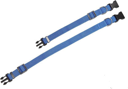 Adjustable Nylon Dog Collar, pet collar 1 Inch 3/4 Inch 5/8 Inch Wide, for Large medium Small Dogs(5/8 Inch, Blue)