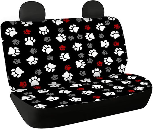 CLOHOMIN Paw Print Car Seat Covers for Rear