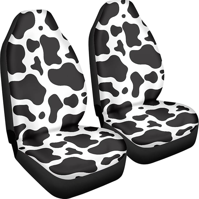 Cow Printed Car Seat Cover for Women Men