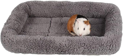 Enjoying Plush Cat Bed Mat 10" x 15" Pet Cushion with Pillow Around for Puppy Curling Sleep Cat Pad for Cat Carrier/Crate Dog Self-Warm Bed