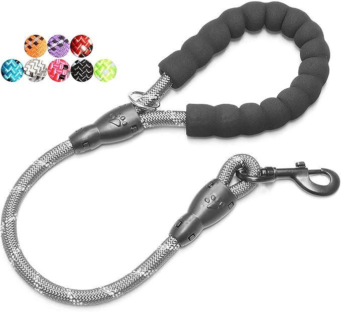 BAAPET 2/4/5/6 FT Dog Leash with Comfortable Padded Handle and Highly Reflective Threads for Small Medium and Large Dogs (2FT-1/2''