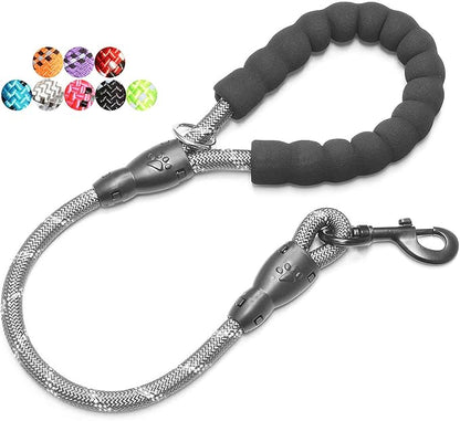 BAAPET 2/4/5/6 FT Dog Leash with Comfortable Padded Handle and Highly Reflective Threads for Small Medium and Large Dogs (2FT-1/2''