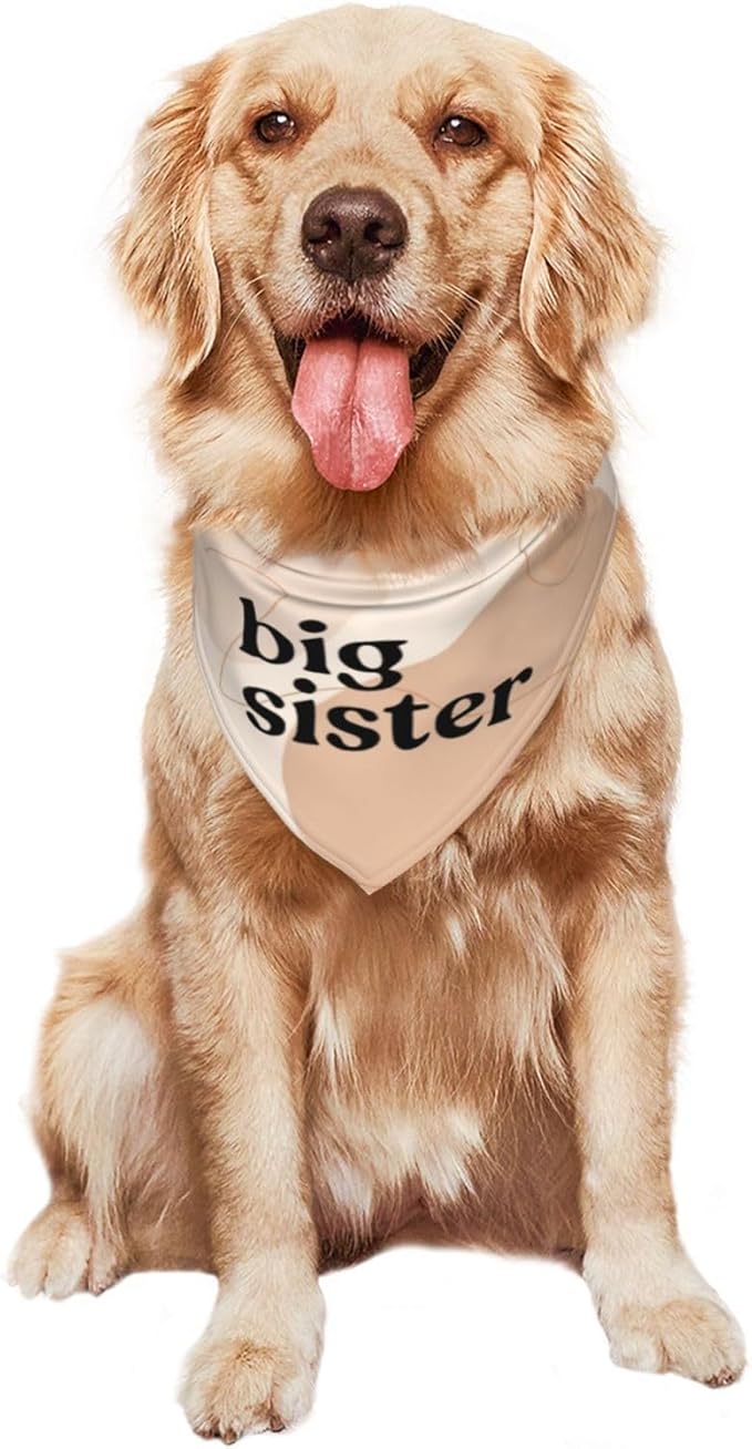 Big Sister Dog Bandana,Baby Announcement Dog Bandana,Gender Reveal,Pet Scarf, Pet Accessories for Photo Props Accessories (abstract)