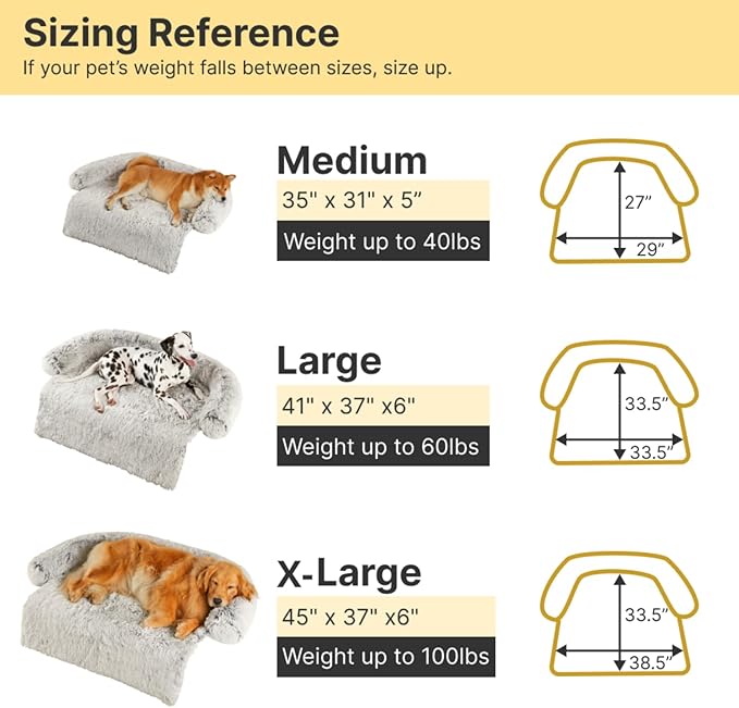 Codi Dog Bed for Couch 41x37x6 inches