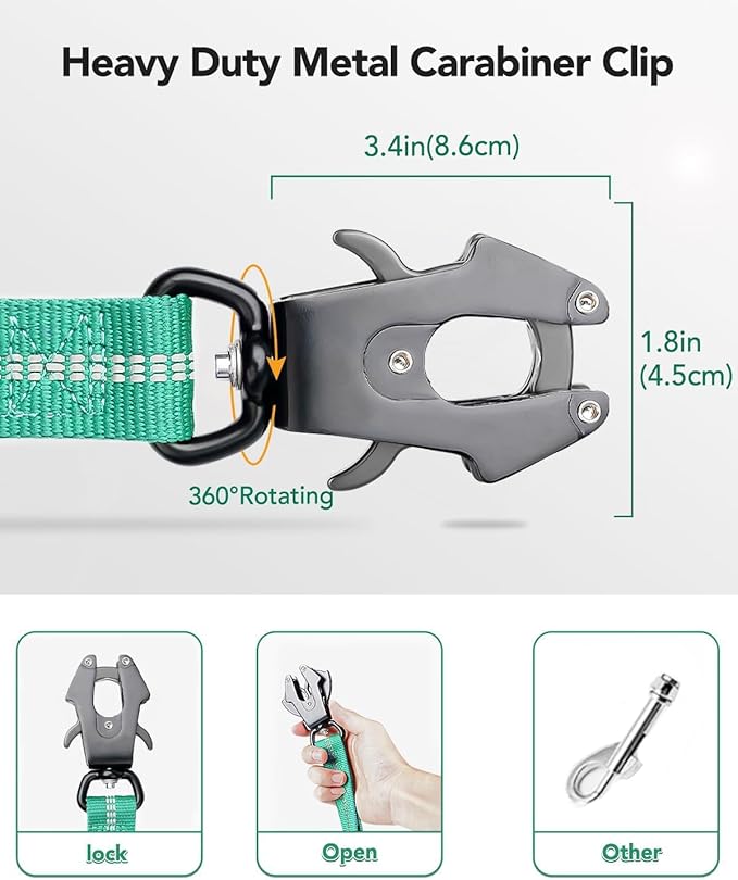 Joytale Tactical Dog Leash Heavy Duty 4-6FT Shock 2 Padded