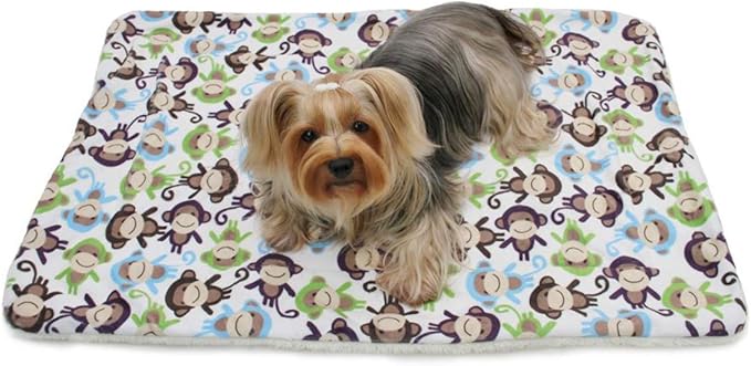 Klippo Dog/Puppy Luxurious Minky & Ultra-Plush Blanket ONE Size (Monkey)