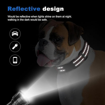 Reflective Martingale Dog Collars. Dog Collar with Quick