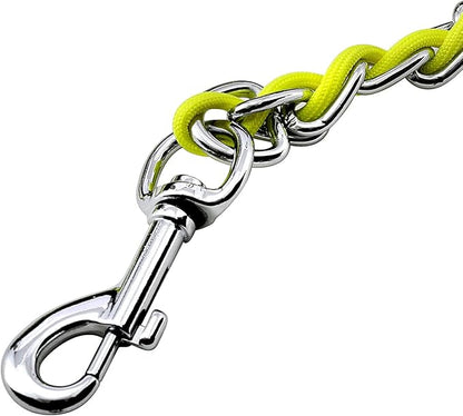 Chew Proof Metal Leash Chain Dog Leash for Medium Large Dogs 4FT Strong