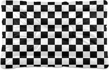 Checkerboard Pet Bed Pad Soft Dog Bed Mat with Anti-Slip Bottom