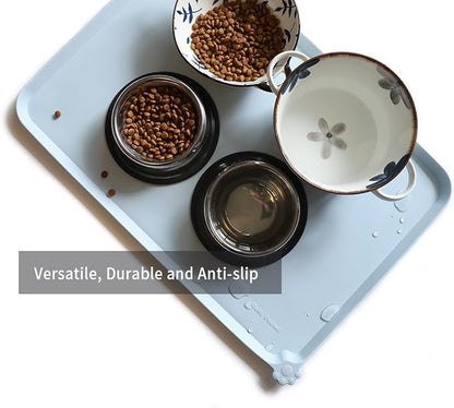 Hoki Found Large Silicone Pet Food Mats Tray