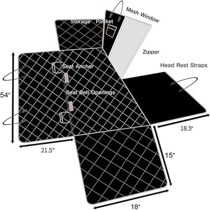 Dog Car Seat Cover for Back Seat