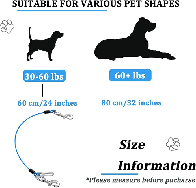 BamLue Dog Harness 2 Pack 32 inch/80