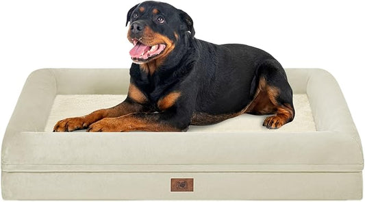 Orthopedic Washable Large Dog Bed: XX Large Dog Bed Bolster Waterproof
