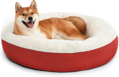 Love's cabin Round Donut Cat and Dog Cushion Bed 30in Pet
