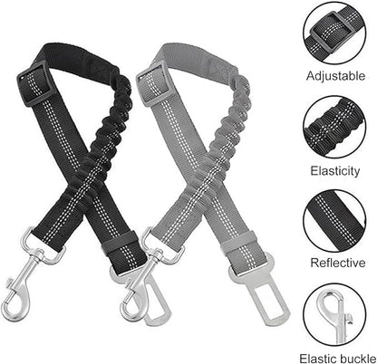 Dog Seat Belt with Elastic Bungee Buffer